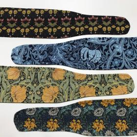 3” Wide William Morris headband, self tie, floral, hair tie, hair wrap, pin up style, retro style