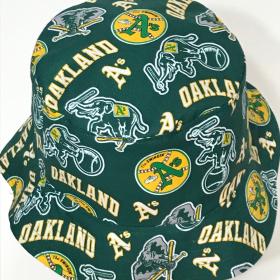 Reversible Swingin’ A’s Bucket Hat, Athletics Hat, Unisex  Sizes S-XXL, Cotton, Oakland Athletics, handmade, chose your fabric