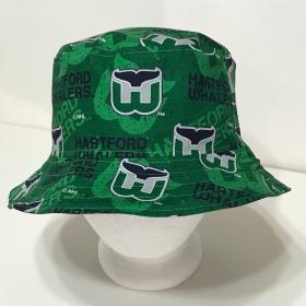 Hartford Whalers Bucket Hat, Reversible, Sizes S-XXL, Cotton, Handmade, summer hat, fishing hat, sun hat, floppy hat