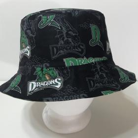 Dayton Dragons Bucket Hat, Reversible, Sizes up to 4XL, handmade from licensed fabric, fishing hat, sun hat, floppy hat