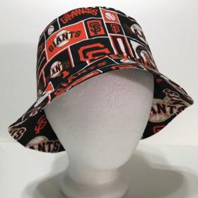 San Francisco Giants Bucket Hat, Handmade, Reversible, Unisex, Sizes up to 4XL, Cotton, fishing hat, sun hat, ponytail hat, floppy hat, block print