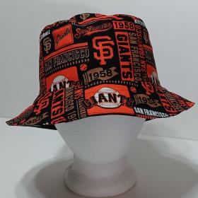 San Francisco Giants Bucket Hat, Reversible to Black, Unisex, Sizes S-XXL, Cotton, summer fishing hat, sun hat, ponytail hat, floppy hat