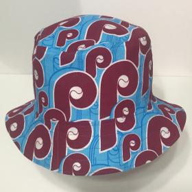 Philadelphia Phillies Bucket Hat, Maroon Throwback, Reversible, Size LARGE, handmade, ponytail hat, floppy hat, fishing hat, summer hat