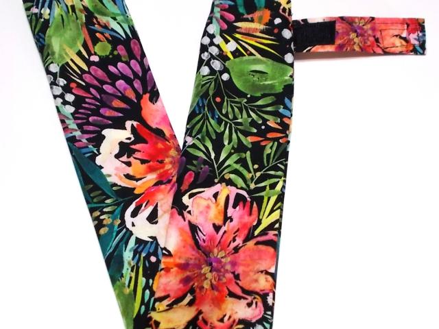 Watercolor Black Floral Stethoscope cover, sleeve sock scrunchie scrunchy protec