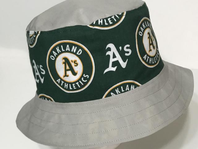 Reversible Oakland A’s Bucket Hat, Home & Away Road Gray Hat, Unisex Sizes S-XXL, cotton, handmade, floppy hat, sun hat, adult or older children