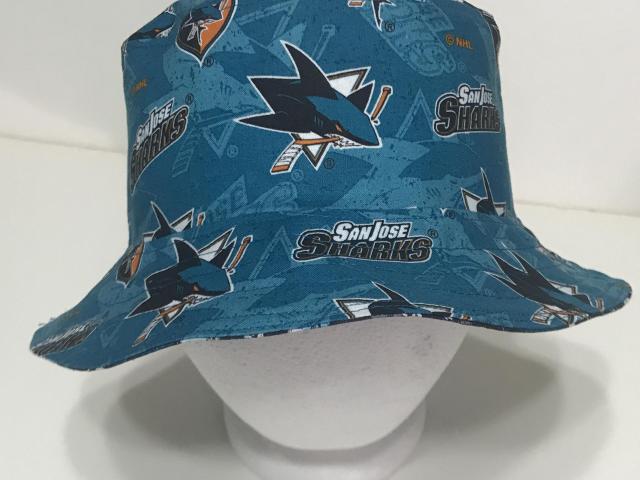 San Jose Sharks Bucket Hat, Reversible, SJ Hockey, Sizes S-XXL, summer hat, fishing hat, sun hat, floppy hat