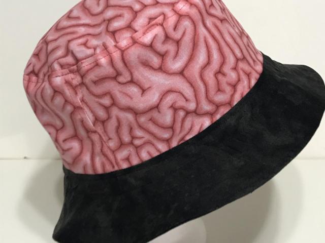 Brains Halloween Bucket Hat, Reversible, Unisex Sizes S-XXL, Cotton, zombies, ghoulish, horror, fishing hat, sun hat, floppy hat, adults or older children
