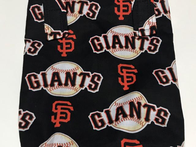 Small simple basic San Francisco Giants crutch bag, walker bag, scooter handlebars bag, caddy, handmade from SF Giants baseball licensed fabric