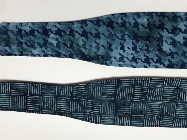 3” Wide Batik Dark Blue Headbands, hair wrap, pin up, hair tie, scarf, neckerchief, retro style, rockabilly