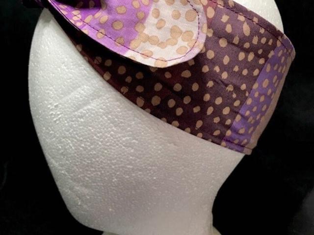 3” Wide Kaffe Fassett Ombre, purple, headband, hair wrap, head wrap. pin up, hair tie, neckerchief, retro rockabilly, scarf