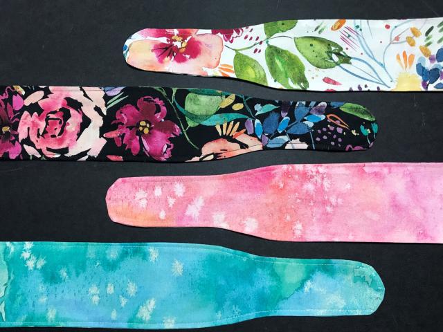 3” Wide Watercolor Floral Headband, hair wrap, scarf, pin up style, hair tie, retro style, tropical flowers