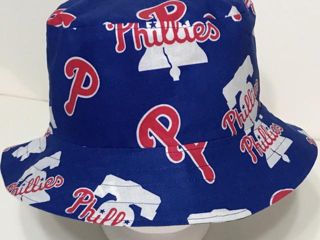 Philadelphia Phillies Bucket Hat, Reversible, S-XXL, handmade, fishing hat, ponytail hat, sun hat, floppy hat
