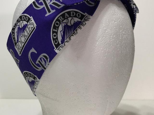 3” Wide Colorado Rockies headband, hair wrap, hair tie, head wrap, pin up, neckerchief, retro, rockabilly, handmade