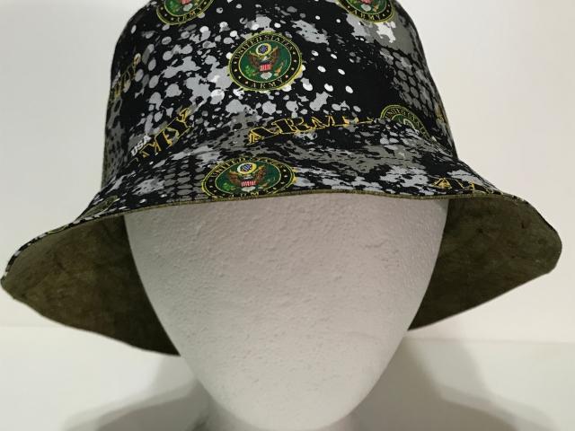 US Army Bucket Hat, Reversible, Military Theme, Handmade, Sizes S-XXL, cotton, floppy hat, fishing hat, sun hat, casual hat