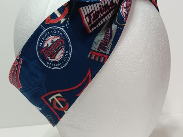 3” Wide Minnesota Twins headband, handmade, baseball, hair tie, pin up, hair wrap, retro